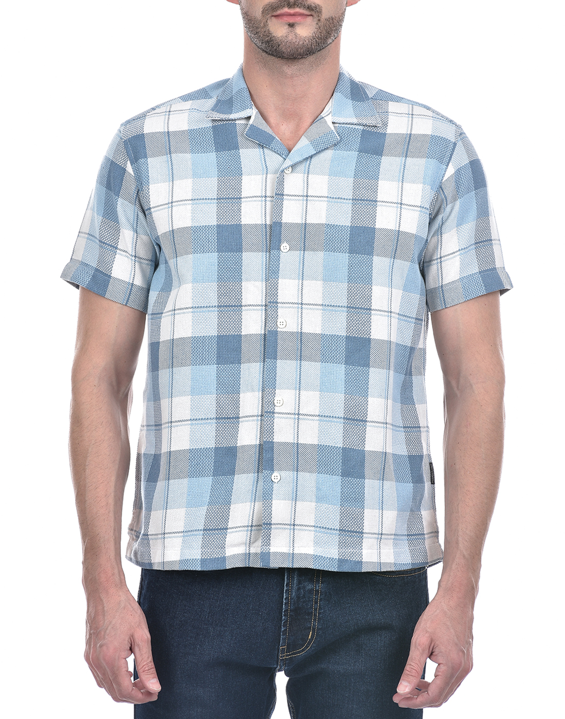 Numero Uno Men Checkered Blue Shirt